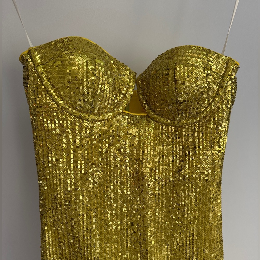 REVOLVE Mackenzie Asymmetrical Midi Dress in Limoncello - Picture 5 of 8